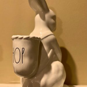 Rae Dunn easter bunny flower hop vase